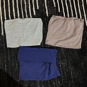 Stylish Women's Crop Tops - Gray, Beige, and Blue